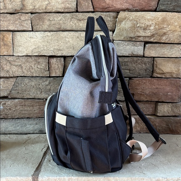 Hafmall black and grey cloth backpack diaper bag - Picture 13 of 15